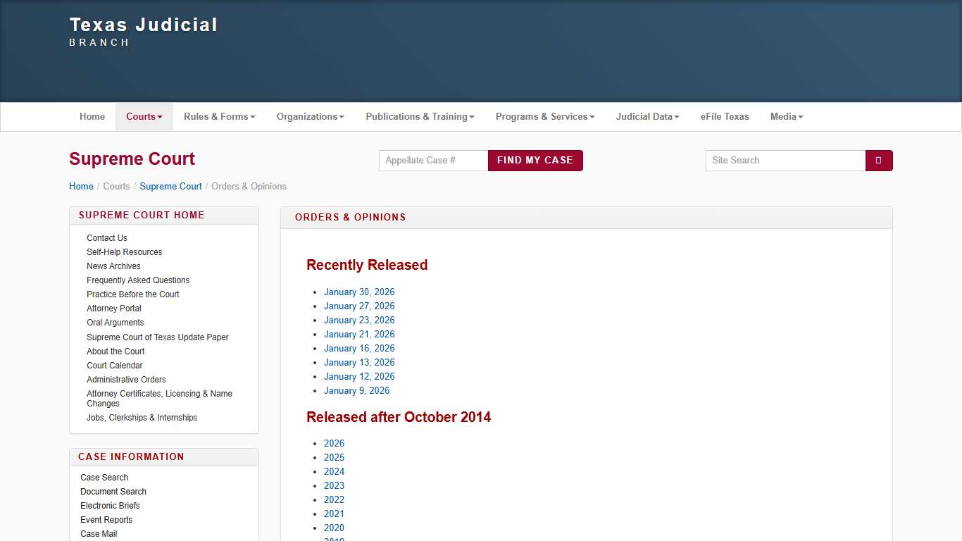 TJB SC Orders & Opinions